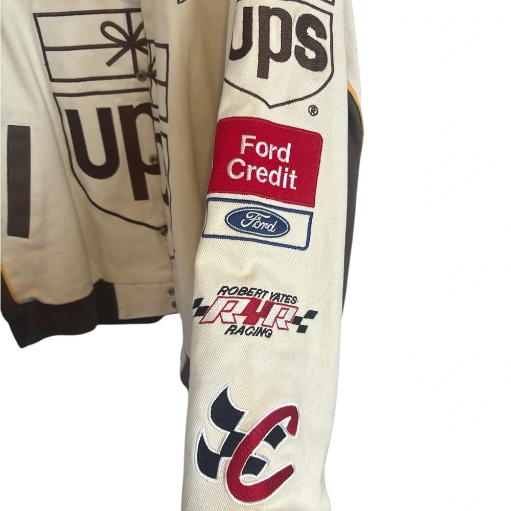 Vintage Jeff Hamilton UPS  Racing Jacket with Logos - Picture 4 of 5